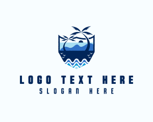 Summer - Beach Island Getaway logo design