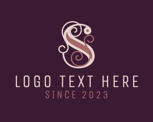 Ornate Retro Letter S logo design