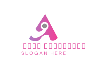 Alphabet - Pink Cyber A logo design