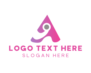 Green Triangle - Pink Cyber A logo design