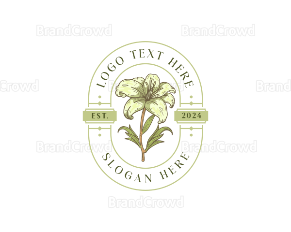 Botanical Lily Flower Logo