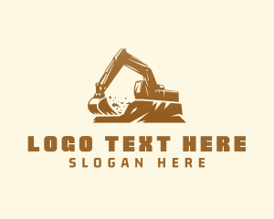 Quarry - Construction Builder Excavator logo design