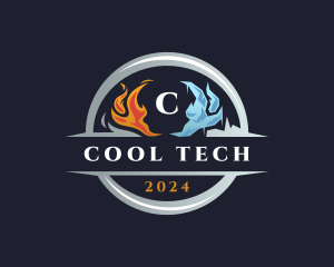 Fridge - Flame Ice Airconditioning logo design