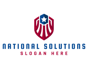 National - American Protection Shield logo design