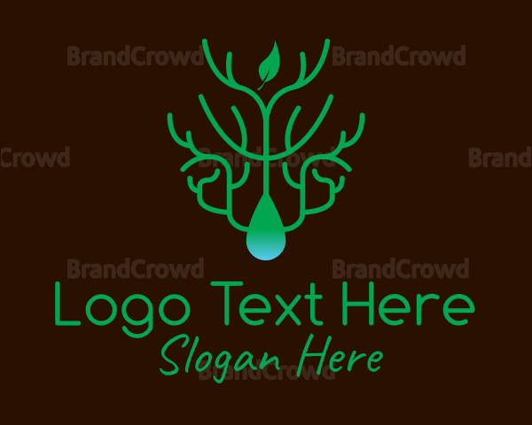 Eco Friendly Leaf Droplet Logo