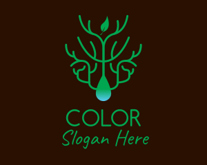 Eco Friendly Leaf Droplet logo design