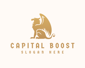 Funding - Gold Griffin Beast logo design