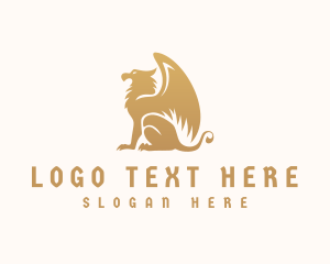 Luxury - Gold Griffin Beast logo design