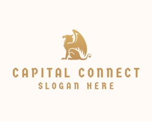 Gold Griffin Beast Bank logo design