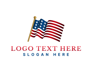 Politics - American Election Flag logo design