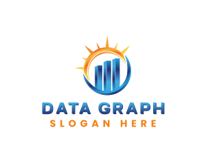 Chart - Sun Graph Chart logo design