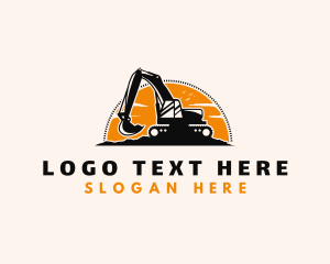 Heavy Duty - Excavator Backhoe Construction logo design