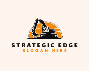 Digger - Excavator Backhoe Construction logo design