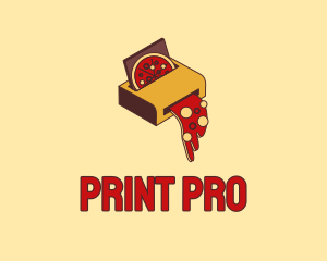 Printer - Pepperoni Pizza Printer logo design