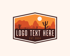Rock Formation - Travel Desert Adventure logo design