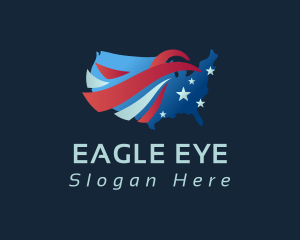 Eagle North America Stars logo design