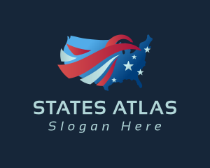 Eagle North America Stars logo design