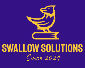 Swallow - Golden Book Bird logo design