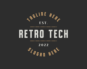 Simple Retro Badge logo design