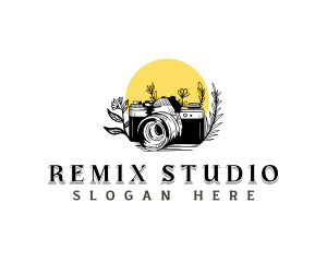 Camera Flower Studio logo design