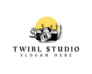 Camera Flower Studio logo design