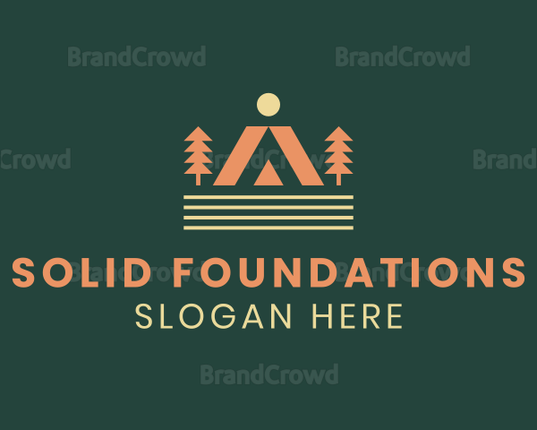 Camping Outdoor Tent Logo