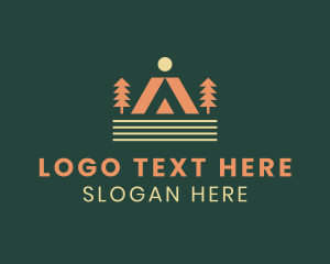 Forest - Camping Outdoor Tent logo design