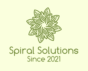 Spiral Flower Line Art logo design