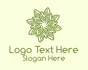 Spiral Flower Line Art Logo