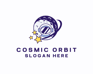 Star Moon Astronaut logo design