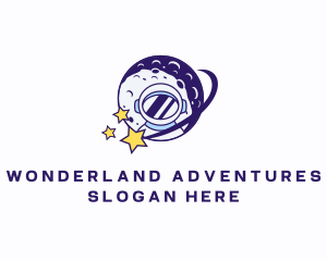 Star Moon Astronaut logo design