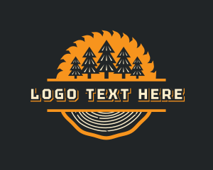 Roundsaw - Lumberjack Forest Saw logo design