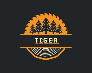 Lumberjack Forest Saw Logo