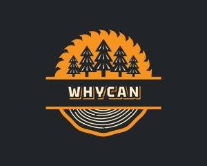 Forest - Lumberjack Forest Saw logo design