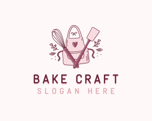 Heart Baking Apron logo design