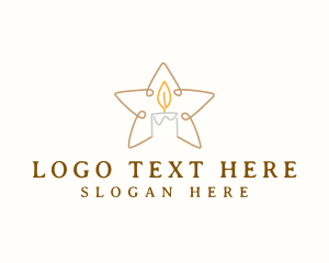 Spiritual - Star Candle Decor logo design