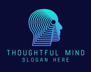 Thinking - Cyber Human Intelligence logo design