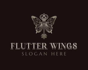 Key Butterfly Wings logo design