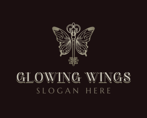 Key Butterfly Wings logo design