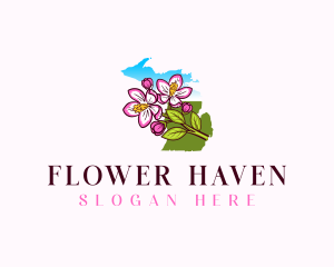 Michigan Apple Blossom logo design