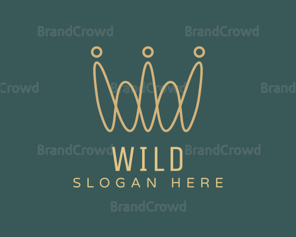 Abstract Gold Crown Logo