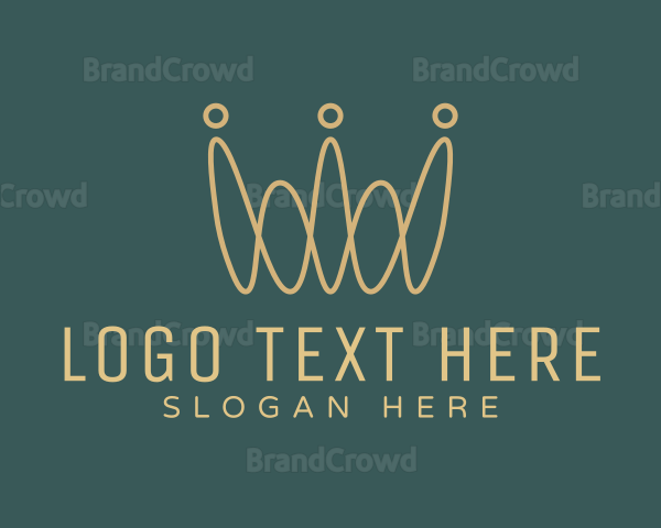 Abstract Gold Crown Logo
