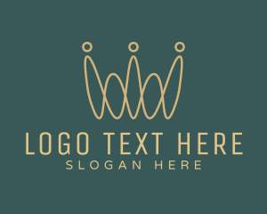 High End - Abstract Gold Crown logo design