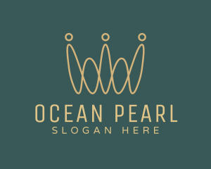 Mermaid - Abstract Gold Crown logo design