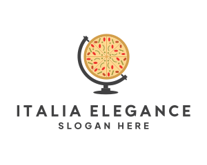 Italy - International Italian Pizza Atlas logo design