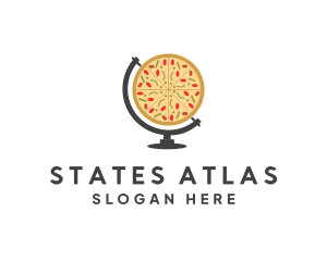 International Italian Pizza Atlas logo design