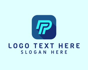 Application - Cyber Software Letter P logo design