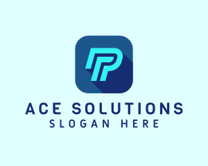 Cyber Software Letter P logo design