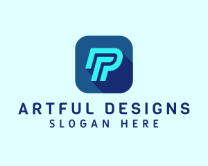 Cyber Software Letter P logo design