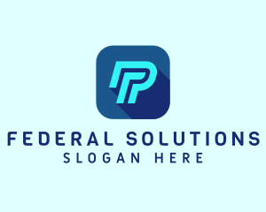 Cyber Software Letter P logo design